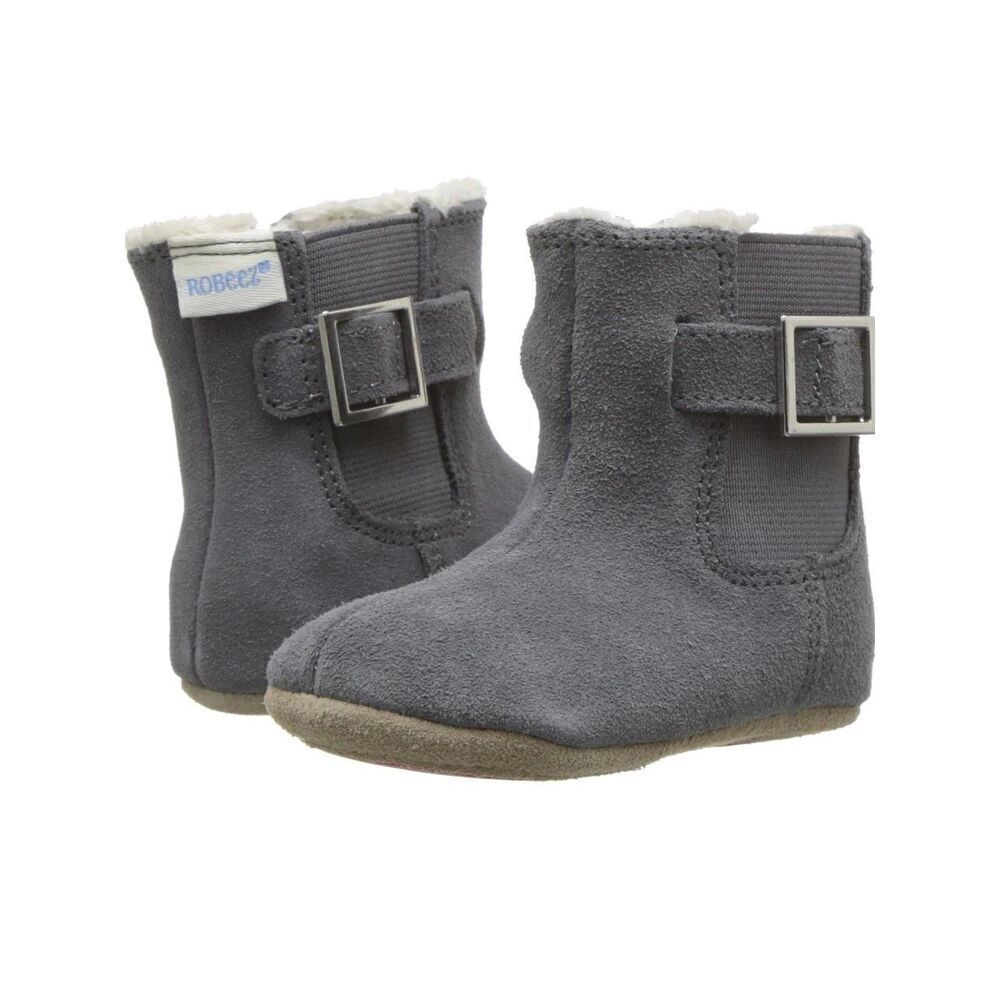NEW Robeez Baby 9-12 Months Gwen Suede Boots Shoes